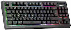 Marvo K607 Tastatură de Gaming Fără cheie cu iluminare RGB Negru