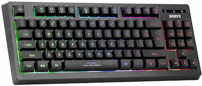 Marvo K607 Gaming Tastatur Tenkeyless mit RGB-Beleuchtung Schwarz