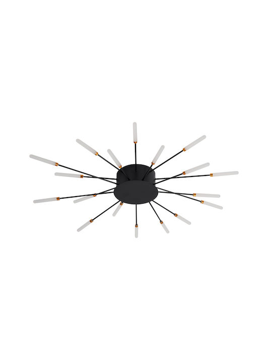 ARlight Πλαφονιέρα Οροφής με Ενσωματωμένο LED σε Μαύρο χρώμα
