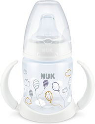 Nuk First Choice Cana de antrenament Plastic cu mânere White Baloane pentru 6m+m+ 150ml