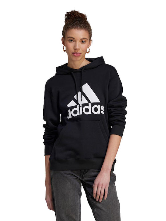 Adidas Women's Hooded Fleece Sweatshirt Black