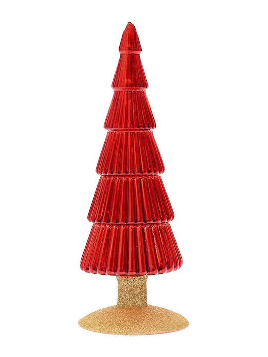 Christmas Decorative Glass Tree 24cm Red