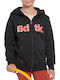 Fleece Kids Sweatshirt Cardigan With Hood And Pockets Grey