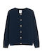 Cool Club Cardigan with Zipper Blue