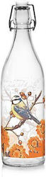Cerve Eco-friendly Glass Water Bottle with Screw Cap Blue 1000ml
