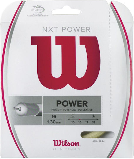 Wilson NXT Power Χορδή Τένις Μπεζ 12m, Φ1,3mm