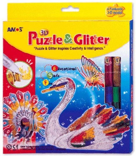 Amos Κόλλα Glitter Πολύχρωμη Σετ 6τμχ