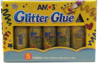 Amos Gold Glitter Glue 120ml