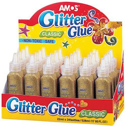 Amos Κόλλα Glitter Χρυσή 22ml