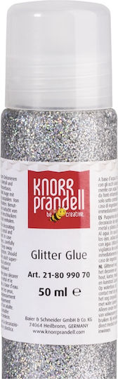 Rainbow Κόλλα Glitter Ασημί 50ml