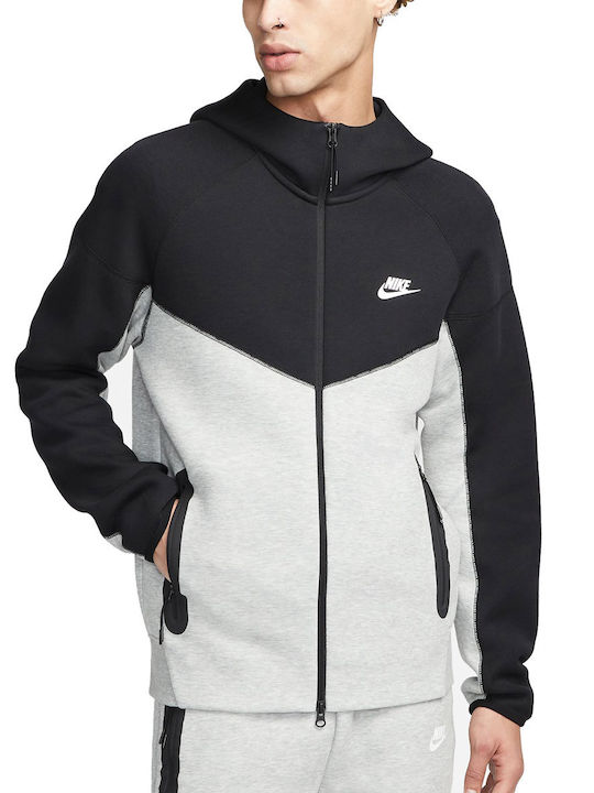 Nike Geacă pulover bărbați cu glugă și buzunare Gri