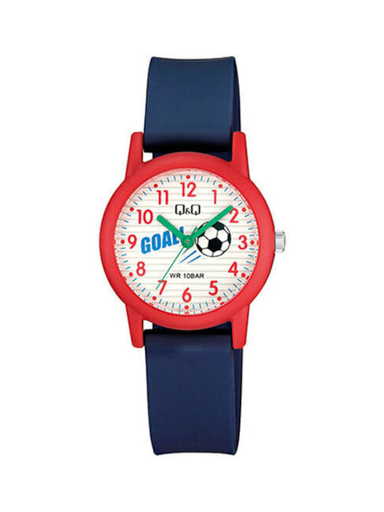 Q&Q Παιδικό Αναλογικό Ρολόι 32mm Μπλε