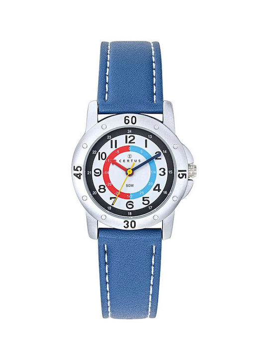 Certus Kids Analog Watch with Leather Strap Blue