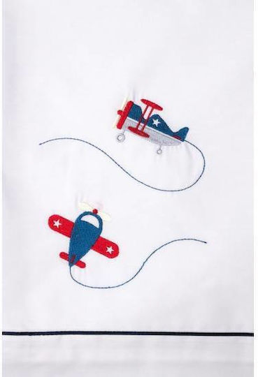 La Christine Set Christening Oilcloths Airplanes Ecru 3 Pieces A624