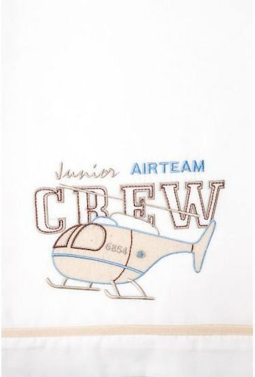 La Christine Set Christening Oilcloths Helicopter White 3 Pieces A413