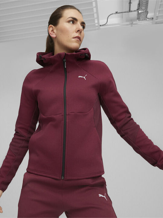 PUMA Evostripe Дамска Жилетка с Цип в Бордо