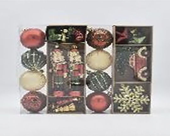 AGĂȚĂTOARE Ornament suspendat Mix Ornamente Plastic 28x24buc Set 30buc