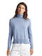 Pepe Jeans Women's Long Sleeve Sweater Cotton Turtleneck Light Blue