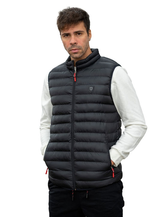 Yolofashion Men's Sleeveless Puffer Jacket Black