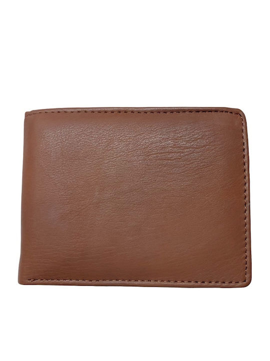 Leather Men's Wallet Classic Orange