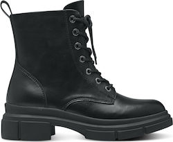 Tamaris Women's Leather Combat Boots Black