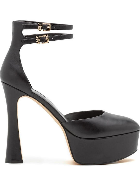 Michael Kors Black Heels with Strap Martina