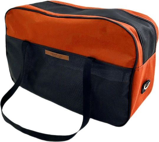 Woofmoda Sac Voyage Husă impermeabilă Geantă de umăr pentru transport câine / pisici Portocaliu M43xL30xA18cm.