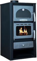 Thermosteel X60 Oțel Soba pe lemne cu Cuptor 13.5kW Gri