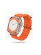 U8 Ultra 45mm Smartwatch με Παλμογράφο (Πορτοκαλί)