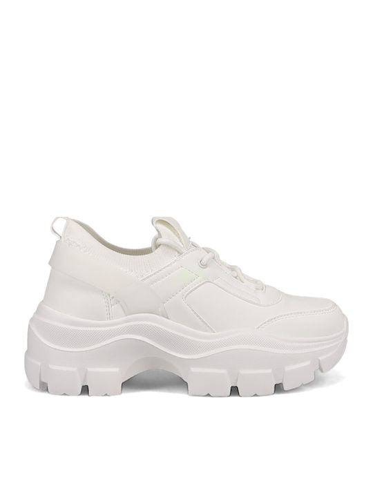 Migato Γυναικεία Chunky Sneakers Λευκά