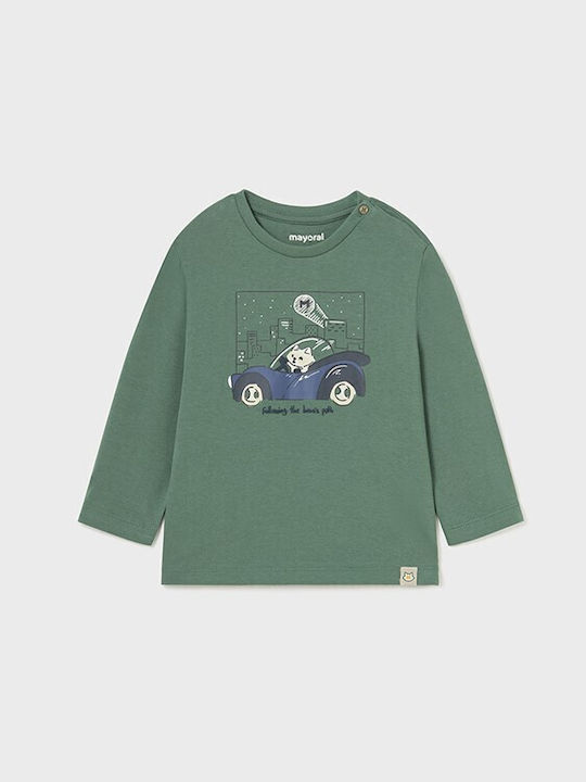 Mayoral Kids' Blouse Long Sleeve Green