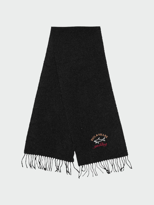 Paul & Shark Men's Wool Scarf Black