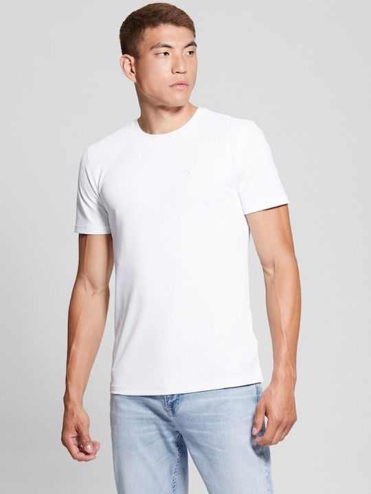Guess Ανδρικό Αθλητικό T-shirt Κοντομάνικο Λευκό