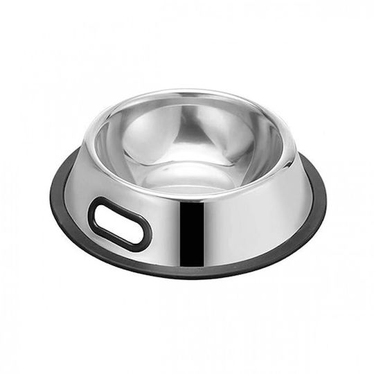 Nunbell Pet Ανοξείδωτο Μπολ Φαγητού & Νερού για Σκύλο & Γάτα 38cm σε Ασημί Χρώμα