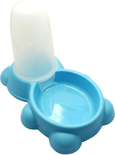 Nunbell Pet NUNBELL Automatic Bowl Food & Water for Dog & Cat 1lt in Blue Color