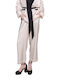 Women's Fabric Trousers Beige