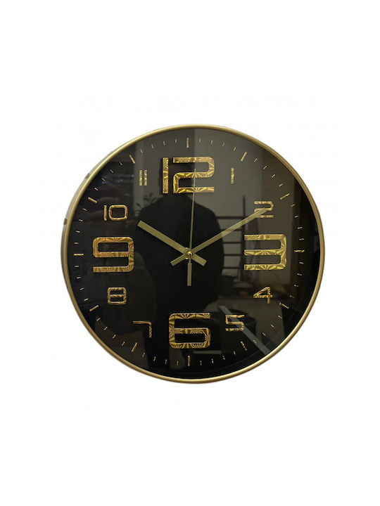 Etoile Wall Clock Plastic Black Ø30cm