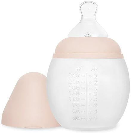 Elhee Plastic Baby Bottle Anti-Colic with Silicone Nipple for 0+, 0+ m, months Nude 240ml