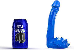 All Black Dong Realistic Dildo with Scrotum Blue 18cm All Black Dong Realistic Dildo with Scrotum Blue 18cm