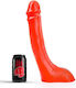 All Black Ρεαλιστικό Dildo με Όρχεις Κόκκινο 29cm