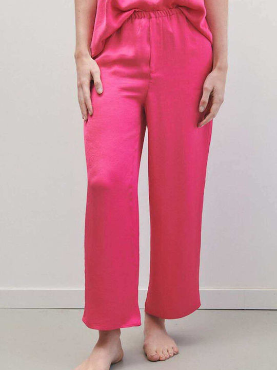 American Vintage Γυναικείο Υφασμάτινο Παντελόνι Ροζ