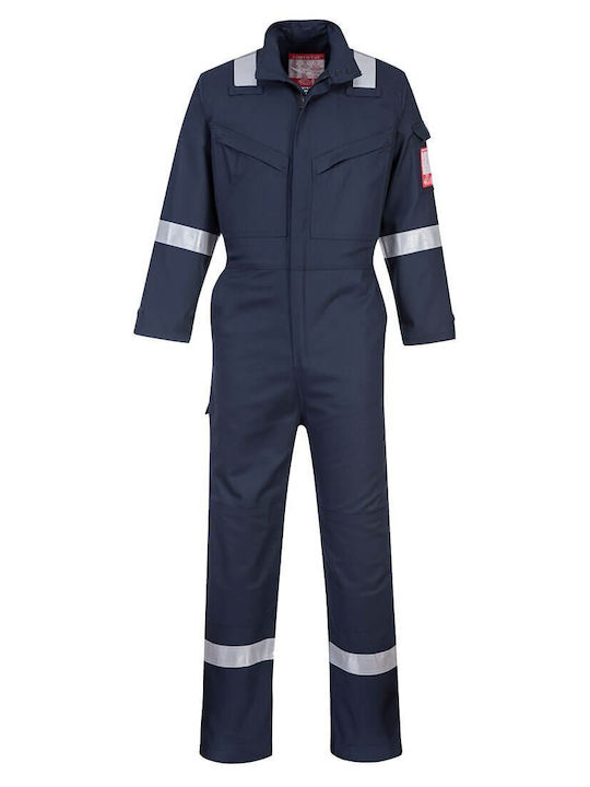 Portwest Arbeitsanzug Ganzkörper mit reflektierenden Bändern Marineblau