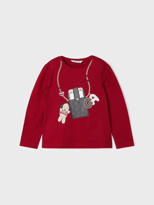 Mayoral Kids' Blouse Long Sleeve Red