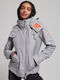 Superdry Women's Short Lifestyle Jacket Windproof for Spring or Autumn Gray