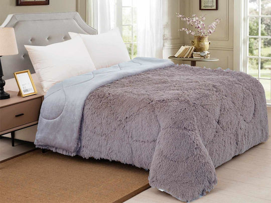 Linea Home Duvet Cover Double 210x230cm Hairy Gray