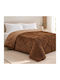 Linea Home Κουβερτοπάπλωμα Μονό 160x210εκ. Hairy Μόκα