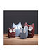Etoile Decorativă Bufniță din Material Ceramic 8x11cm 1buc
