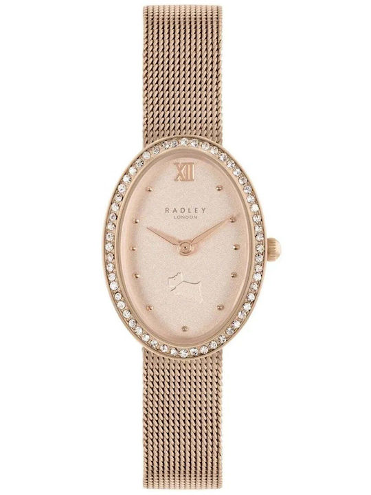 Radley Дамски Часовник 23mm Кварцов с Розово Златна Метална Верижка