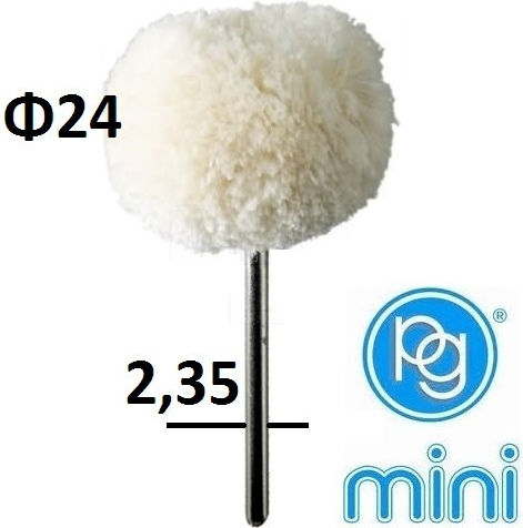 PG Polishing Fur with Axis 24x24mm M.4810
