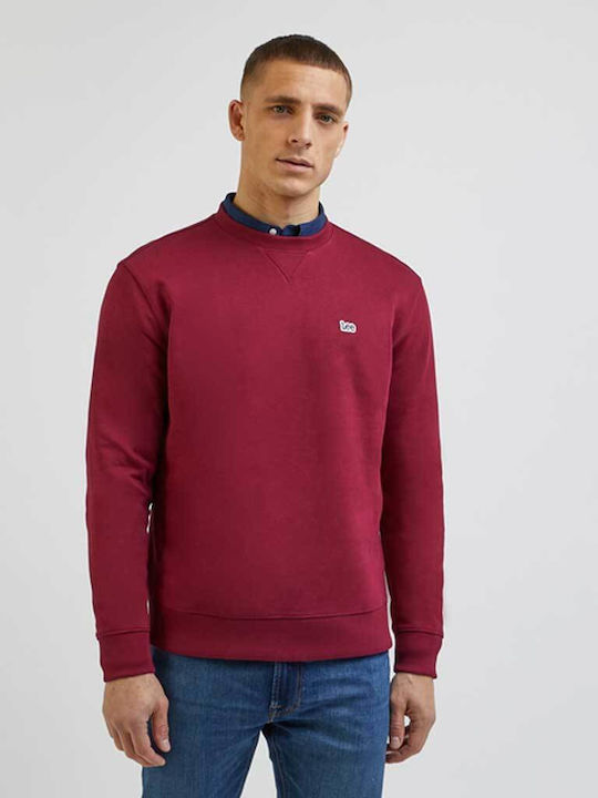 Lee Herren Sweatshirt Burgundisch